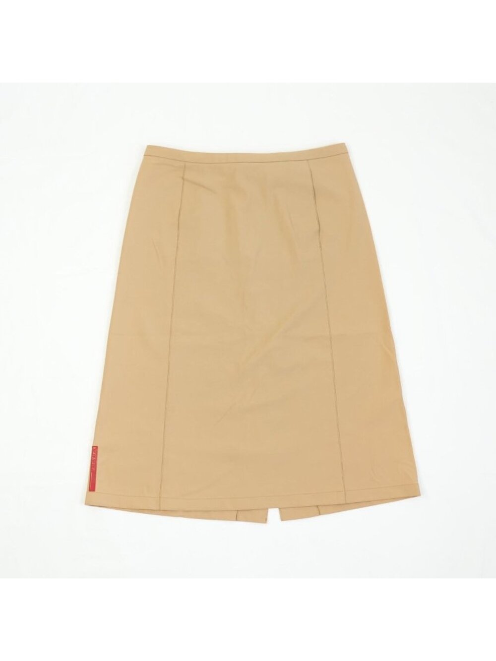 Prada Tan Nylon Midi Skirt